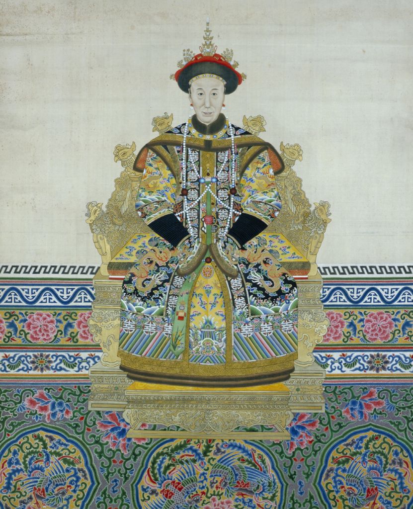 清人画孝定景皇后朝服像